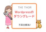 【THE THOR】WordPressバージョンアップで不具合！簡単に解消